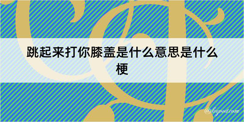 跳起来打你膝盖是什么意思是什么梗