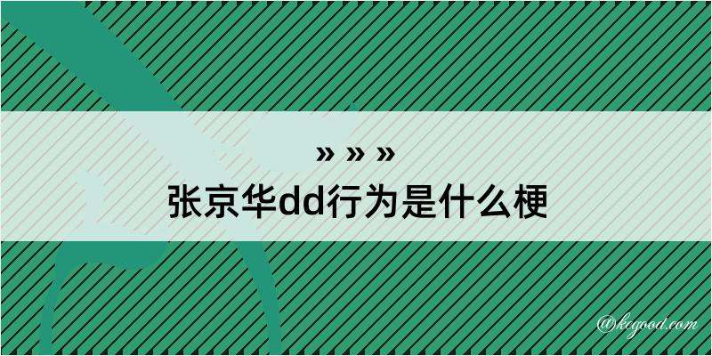 张京华dd行为是什么梗